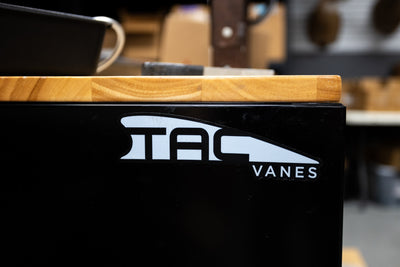 TAC Vanes White Vinyl Decal