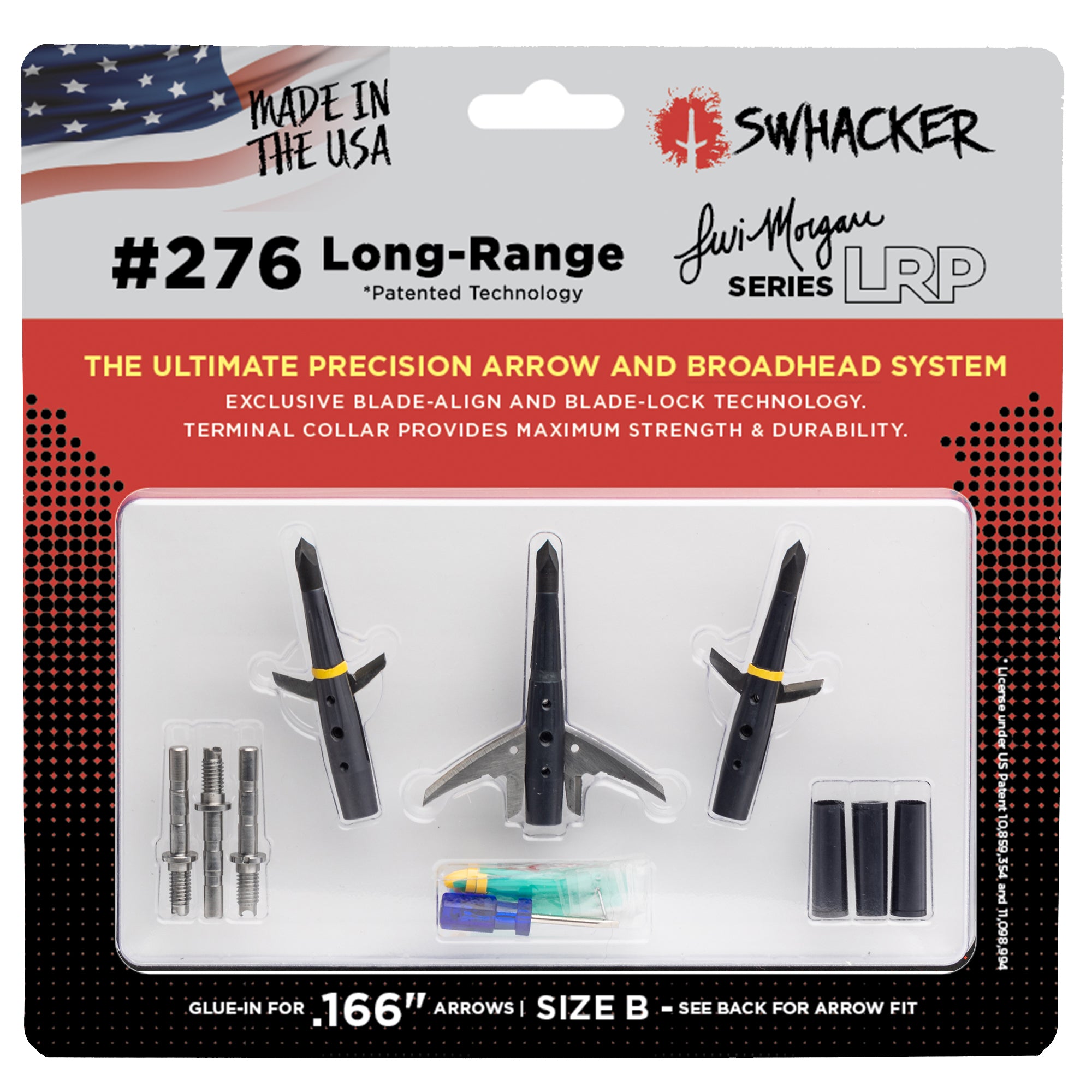 Swhacker LRP Broadhead #276 - Size B fits Arrow Shaft OD .238" to .241"