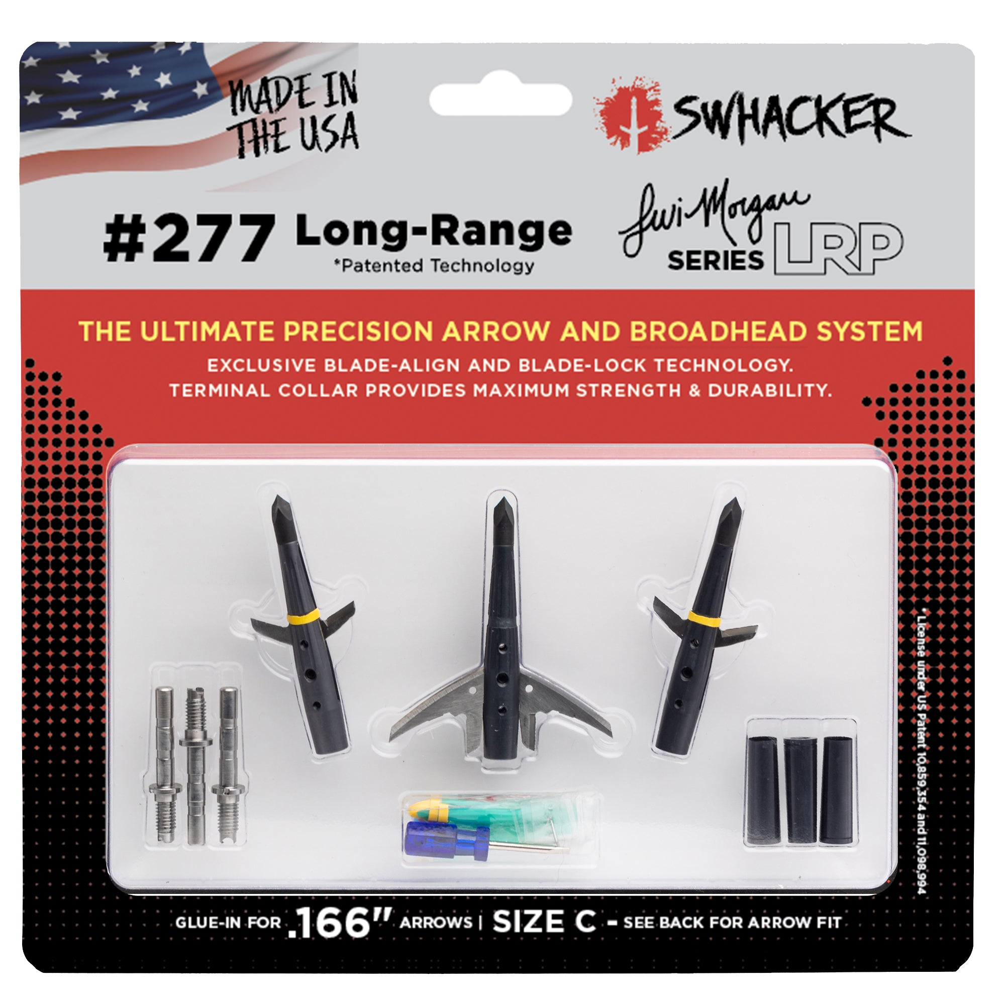 Swhacker LRP Broadhead #277 - Size C fits Arrow Shaft OD .232" to .235"